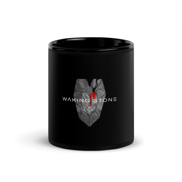 Waking Stone Bleeding Heart of Stone Black Glossy Mug